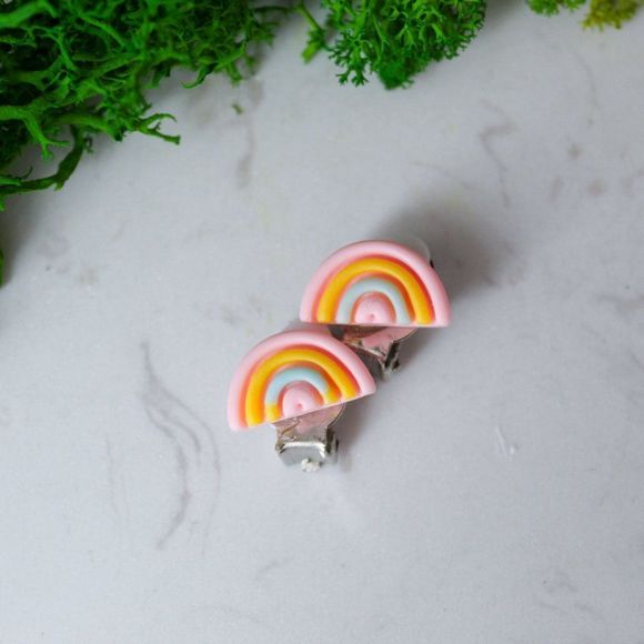 Clip on poly clay studs bundle 2 - Picture 2 of 12